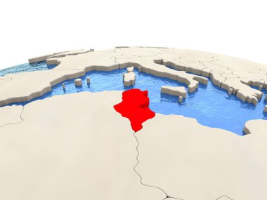 Tunus dünya ile sulu denizler üzerinde