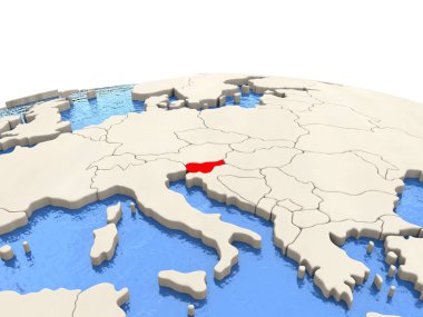 Slovenya sulu Denizi ile dünya üzerinde