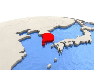 Güney Kore sulu Denizi ile dünya üzerinde