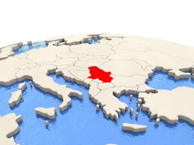 Sırbistan dünya ile sulu denizler üzerinde