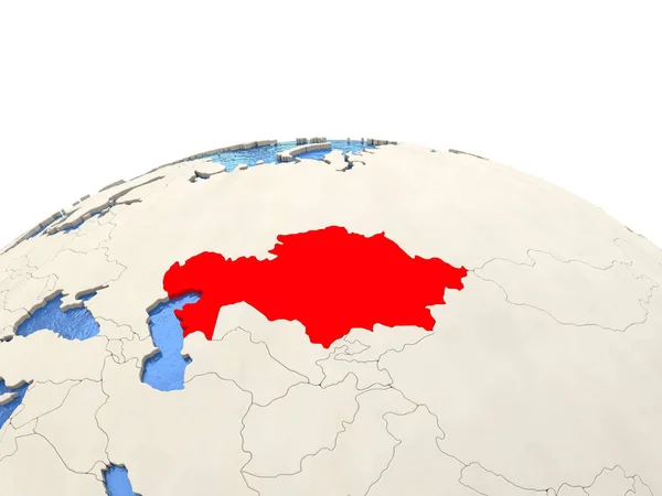 Kazachstan na świecie z wodnisty mórz — Zdjęcie stockowe