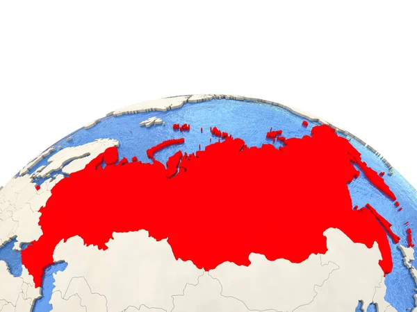 Ρωσία στον κόσμο με υδαρή θάλασσες — Φωτογραφία Αρχείου
