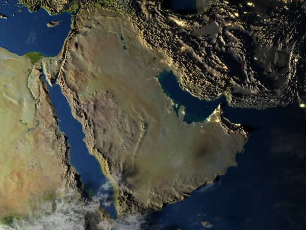 Arab Peninsula on planet Earth — Stock Photo, Image