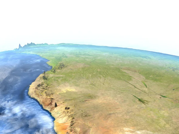 Pokoje delta na ziemi - dno oceanu widoczne — Zdjęcie stockowe