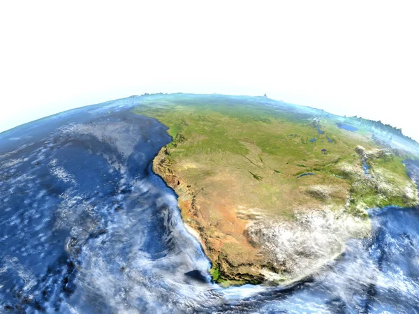 stock image South of Africa on Earth - visible ocean floor