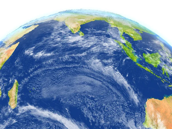 Oceano Indiano sul pianeta Terra — Foto Stock