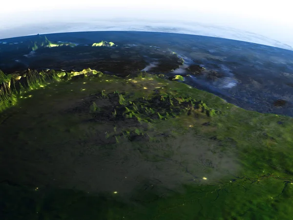 Delta amazonien sur Terre - fond visible de l'océan — Photo