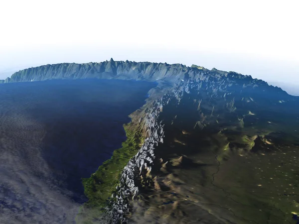 晚上在现实的模型，地球在安第斯高原 — 图库照片