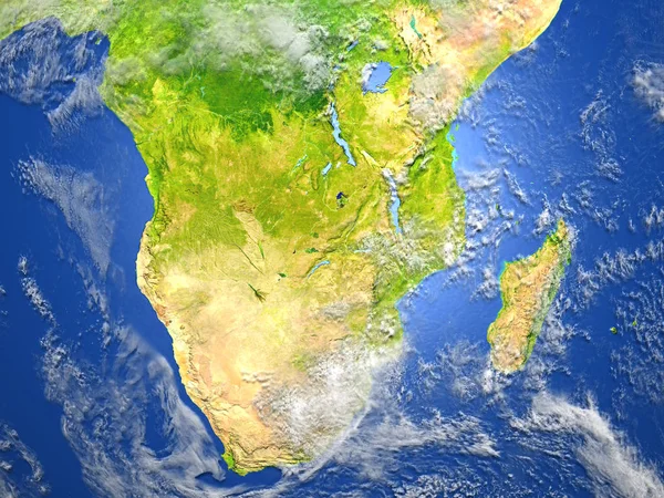Sur de África en el planeta Tierra — Foto de Stock