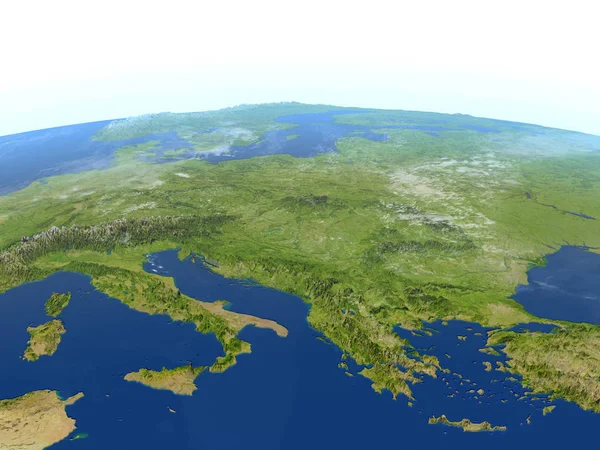 Región del mar Adriático en el planeta Tierra — Foto de Stock