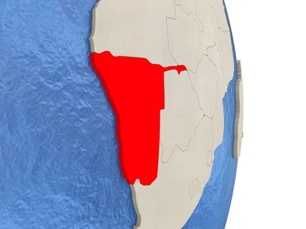 Намибия на модели политического глобуса — стоковое фото