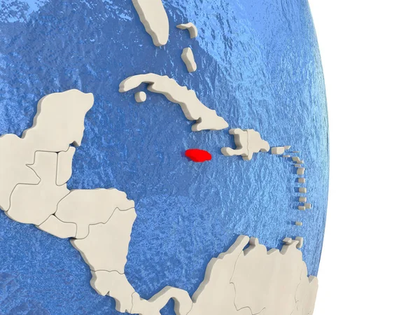 Ямайка на модели политического глобуса — стоковое фото