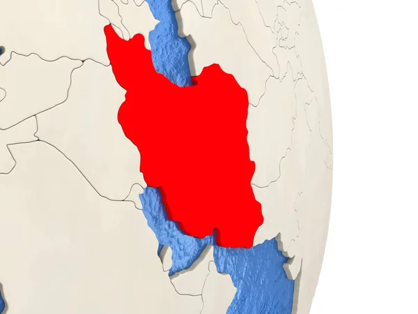 Iran sur le modèle du globe politique — Photo