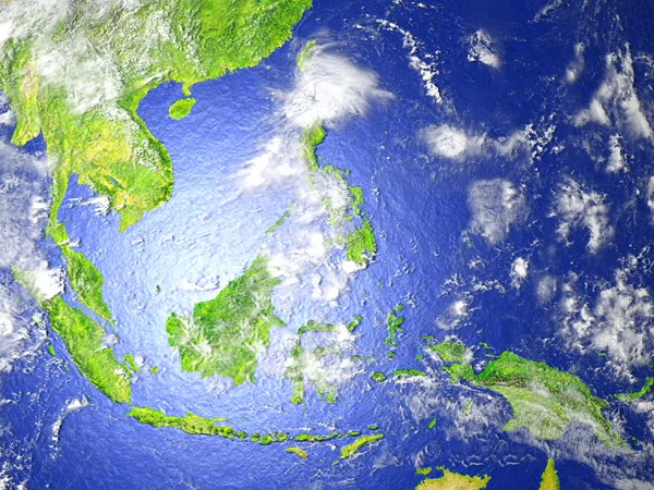 Індонезія на реалістичну модель землі — стокове фото