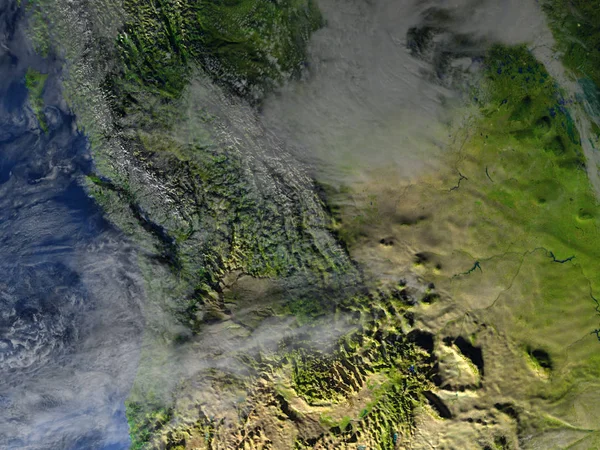 Montañas rocosas en el planeta Tierra — Foto de Stock