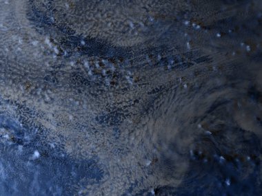 Kaliforniya Yarımadası dünyada - görünür okyanus tabanı