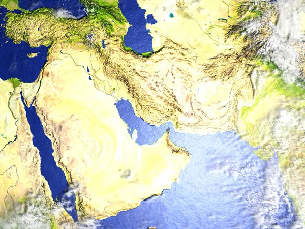 Penisola araba sul modello realistico della Terra — Foto Stock