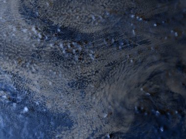 Kaliforniya Yarımadası dünyada - görünür okyanus tabanı