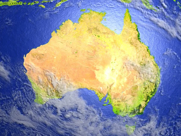 Austrália no modelo realista da Terra — Fotografia de Stock