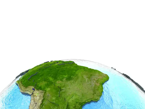 Sud America sul modello della Terra — Foto Stock
