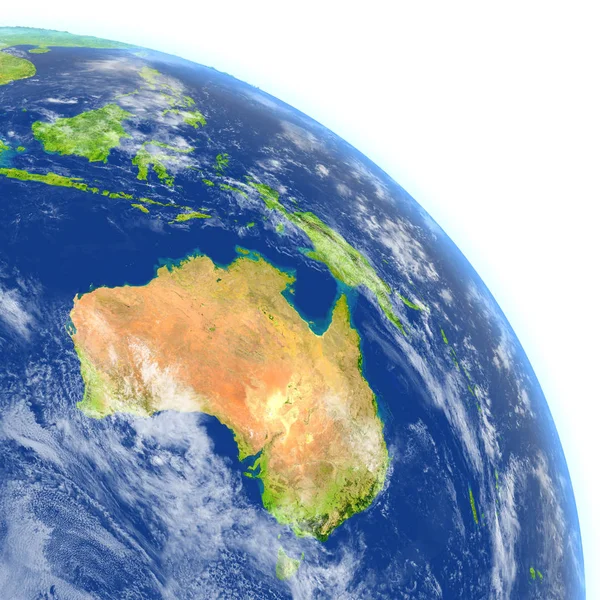Australien på planetjorden — Stockfoto