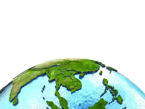 Indochina nach dem Modell der Erde — Stockfoto