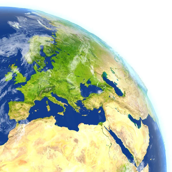 EMEA regionu na planetě Zemi — Stock fotografie