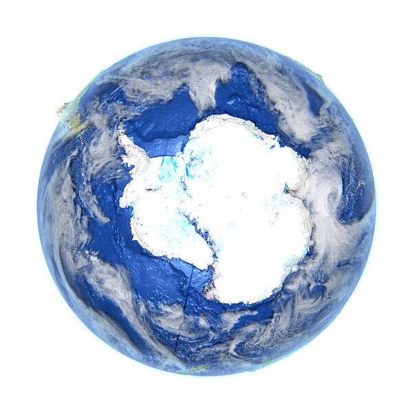 Antractic on Earth isolated on white