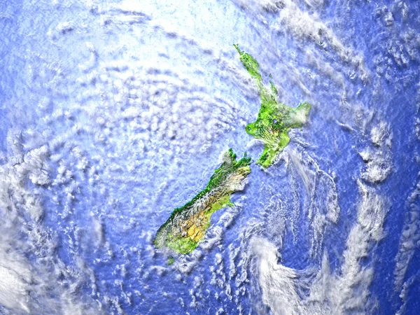 Nowa Zelandia na realistyczny model ziemi — Zdjęcie stockowe