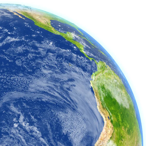 Dünya gezegeninde Doğu Pasifik — Stok fotoğraf