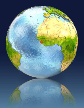 Sierra Leone yansıması ile dünya üzerinde