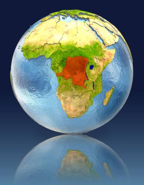 Demokratik Kongo Cumhuriyeti yansıması ile dünya üzerinde