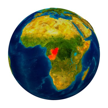 Küre üzerinde vurgulanan Kongo