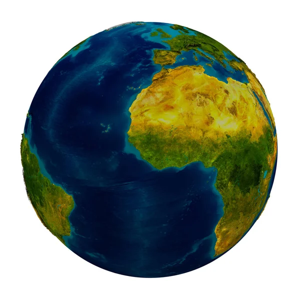 Küre üzerinde vurgulanan Gine — Stok fotoğraf