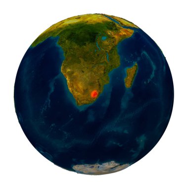 Lesotho dünya üzerinde vurgulanır