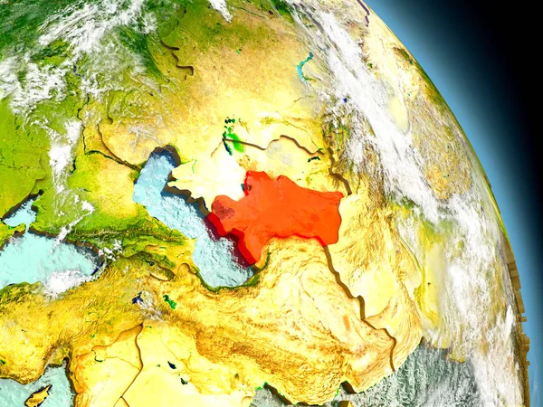 Türkmenistan uzaydan — Stok fotoğraf