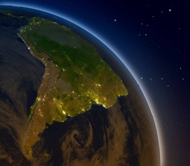 Güney Amerika, gece