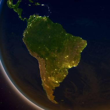 Güney Amerika, gece