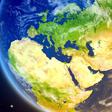 uzaydan EMEA bölgesi