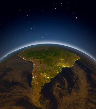 Güney Amerika, gece