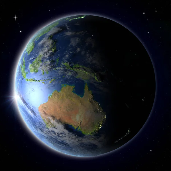 Australie de l'espace pendant le coucher du soleil — Photo