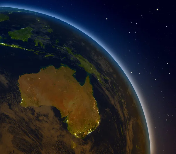 Австралия ночью — стоковое фото
