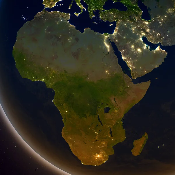 Africa at night — Stock Photo, Image