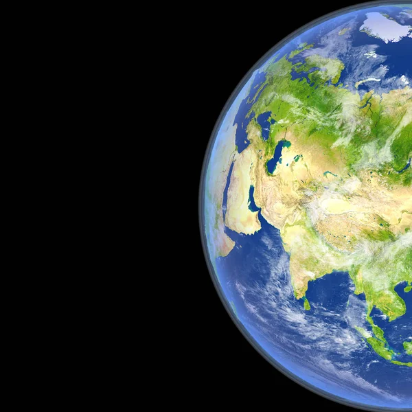 Центральная Азия из космоса — стоковое фото