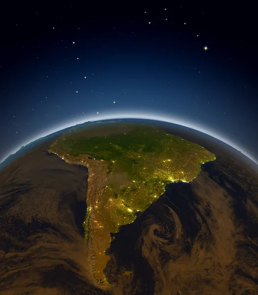 Güney Amerika, gece — Stok fotoğraf