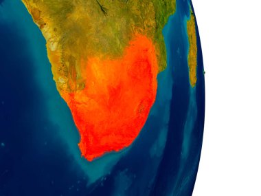 Güney Afrika Dünya gezegeninin modeli