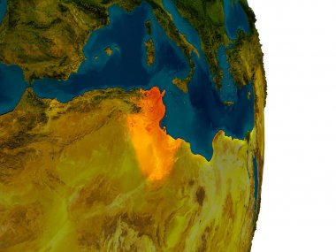 Tunus Dünya gezegeninin modeli