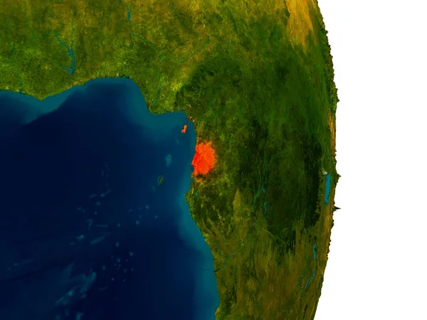 地球のモデルに赤道ギニア — ストック写真