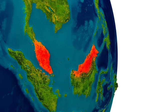 马来西亚的地球模型 — 图库照片