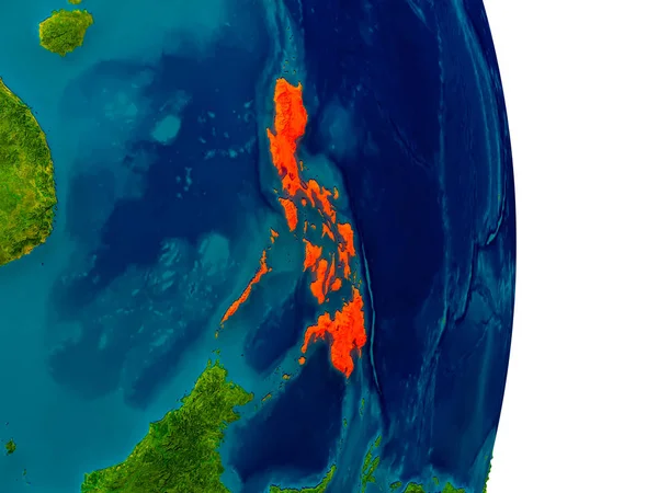 Filipinas en el modelo del planeta Tierra —  Fotos de Stock